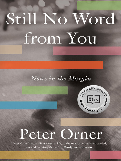 Title details for Still No Word from You by Peter Orner - Wait list